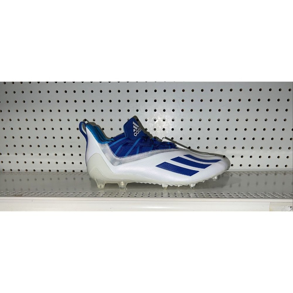 Adidas Adizero 2021 Mens Football Cleats Size 12.5 White Blue FZ0766